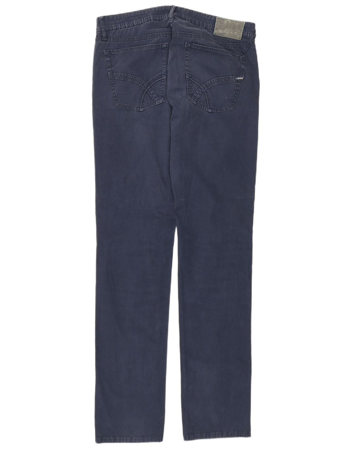 Pantaloni casual slim da uomo Gas W33 L34 in cotone blu navy