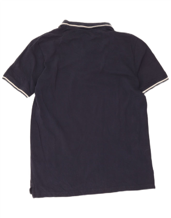 Polo da uomo Dack's in cotone blu navy medio