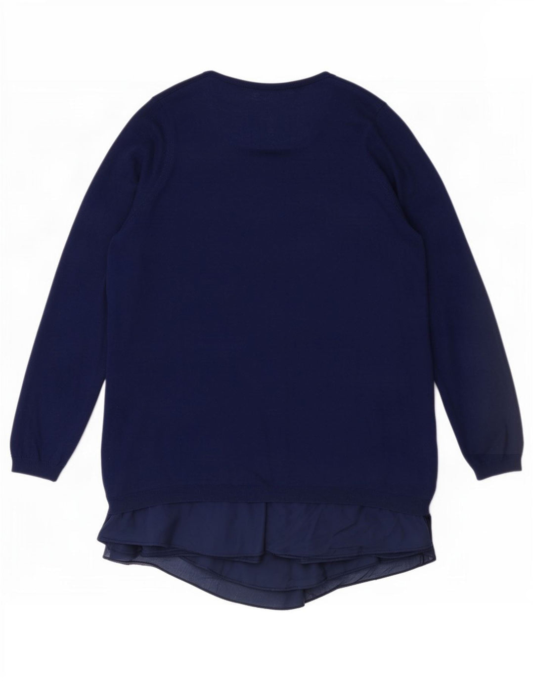 Top tunica a maniche lunghe da donna Zara UK 14 viscosa blu medio