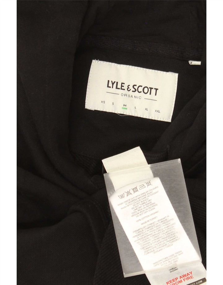 Felpa con cappuccio da uomo Lyle & Scott, cotone nero medio