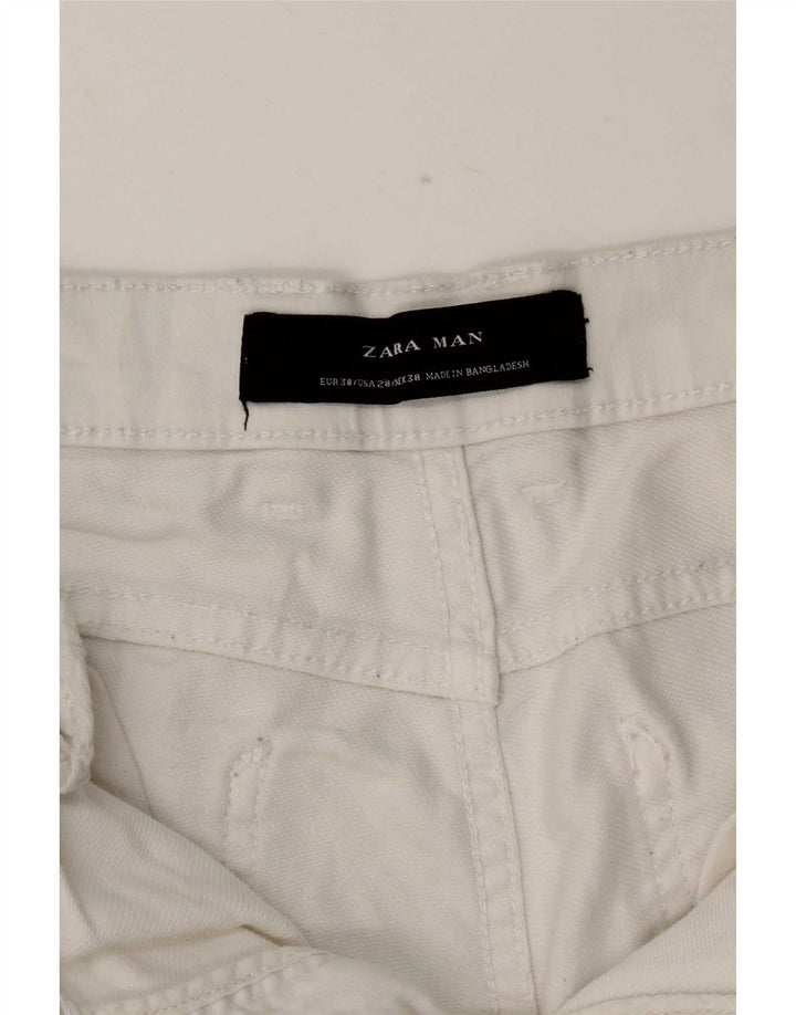 Pantaloncini casual da uomo Zara EU 38 piccoli W30 bianchi