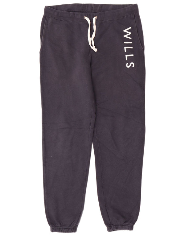 Pantaloni da tuta grafici da uomo Jack Wills Joggers medio cotone blu navy