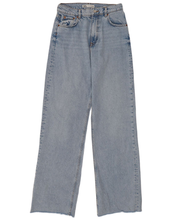 Jeans Zara da donna a vita alta EU 38 Small W28 L33 cotone blu anni '90