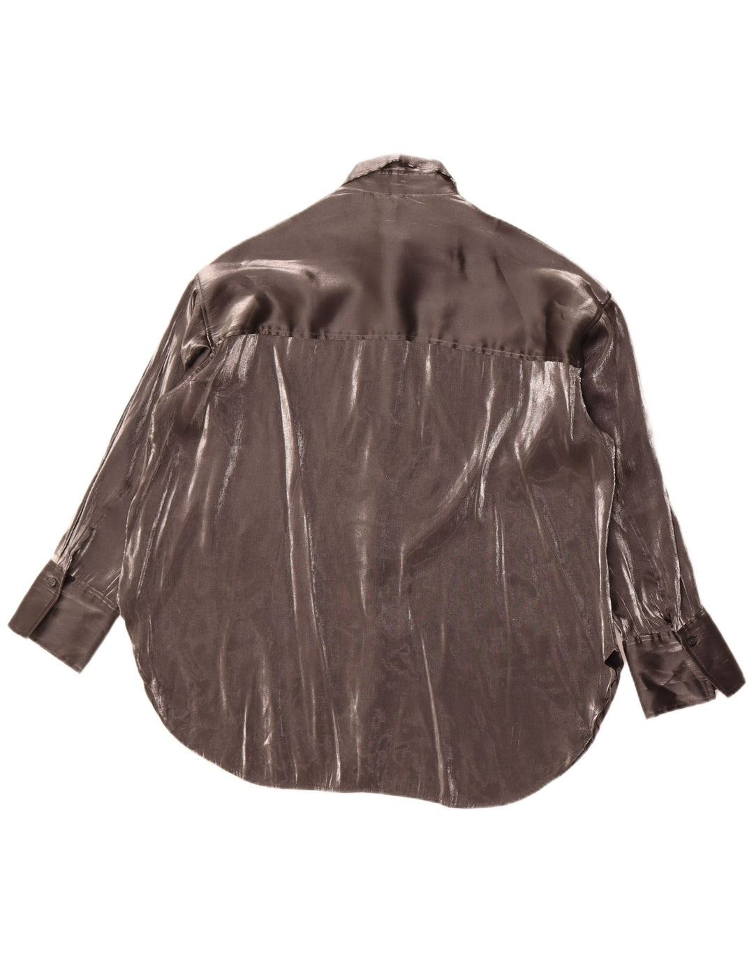 Camicetta camicia vintage da donna UK 18 XL Grigia