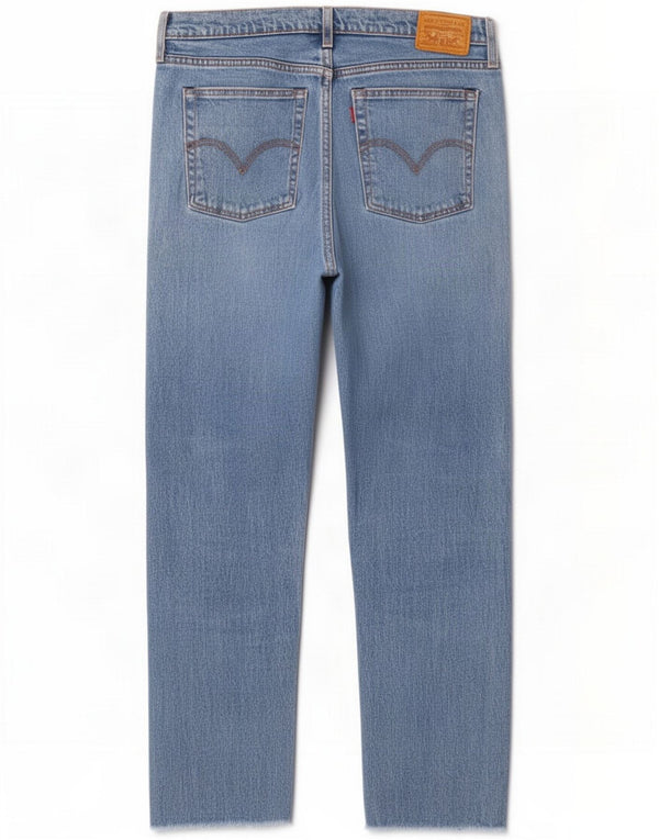 Levi's Jeans dritti Wedgie da donna W31 L28 Blu Cotone