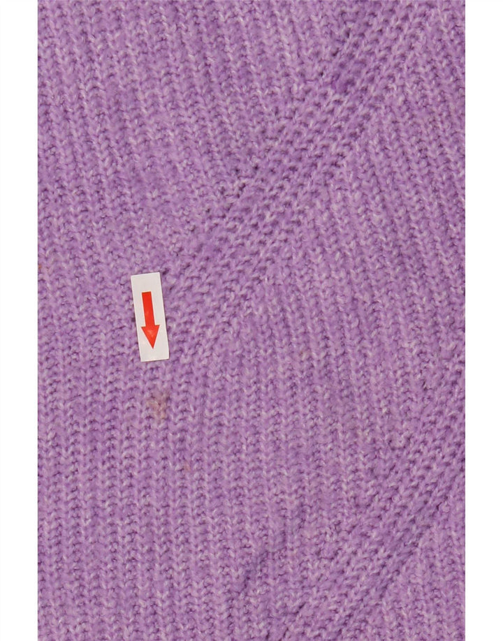 Maglione maglione girocollo da donna Marks & Spencer UK 14 Acrilico viola medio