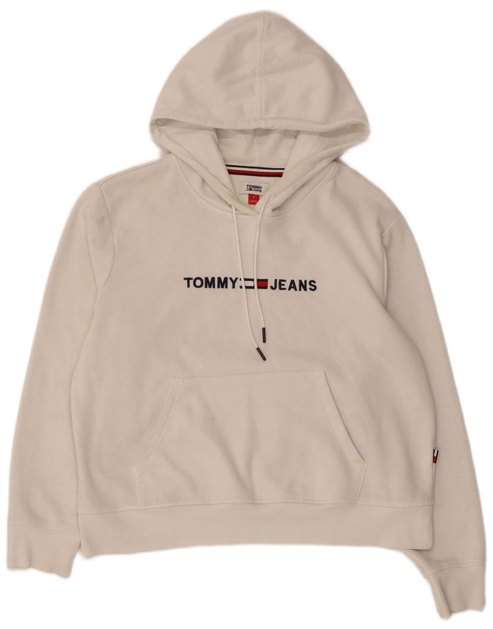 Tuta intera da donna con grafica Tommy Hilfiger UK 14 cotone bianco medio