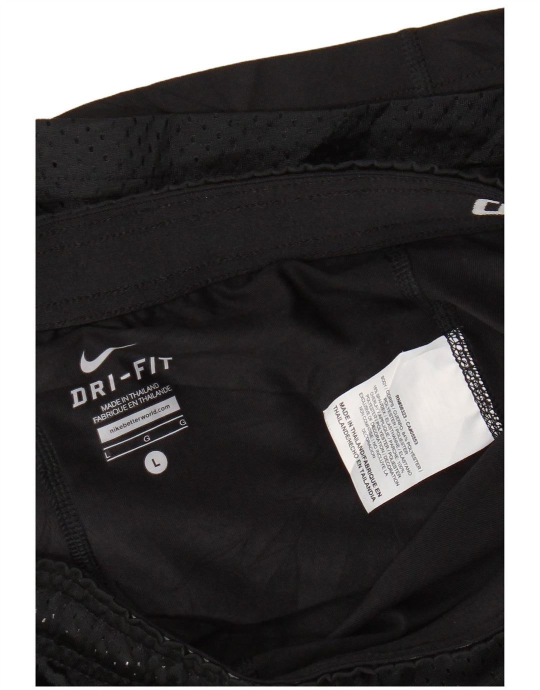 Pantaloncini sportivi Nike Dri Fit da donna UK 16 Large Nero Poliestere
