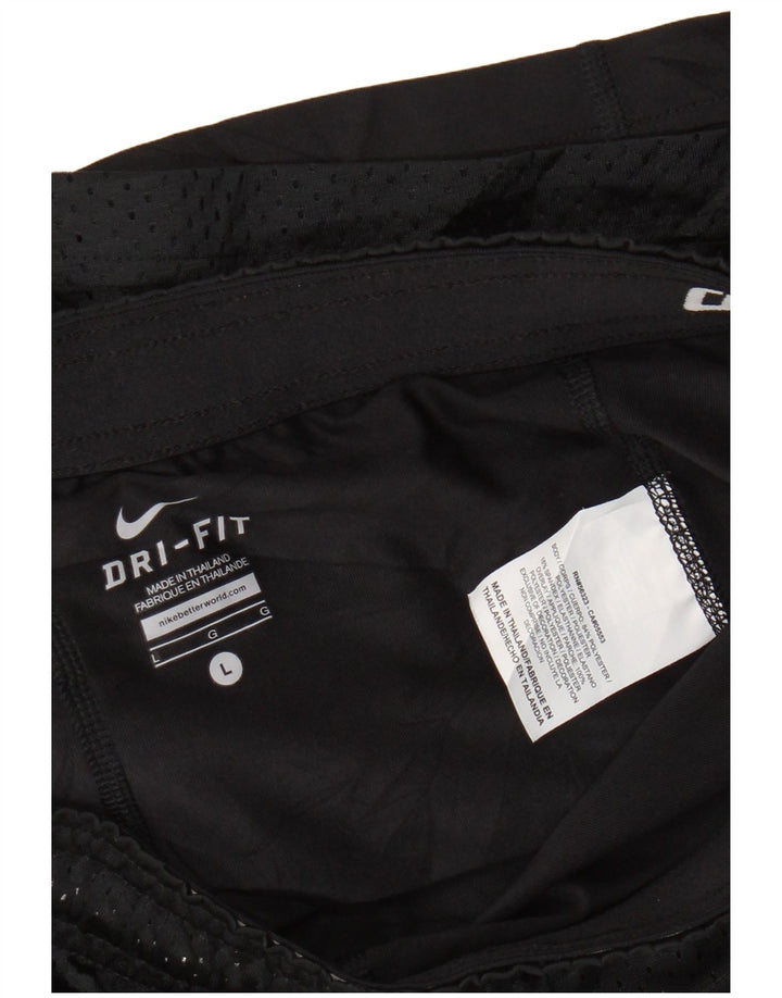 Pantaloncini sportivi Nike Dri Fit da donna UK 16 Large Nero Poliestere