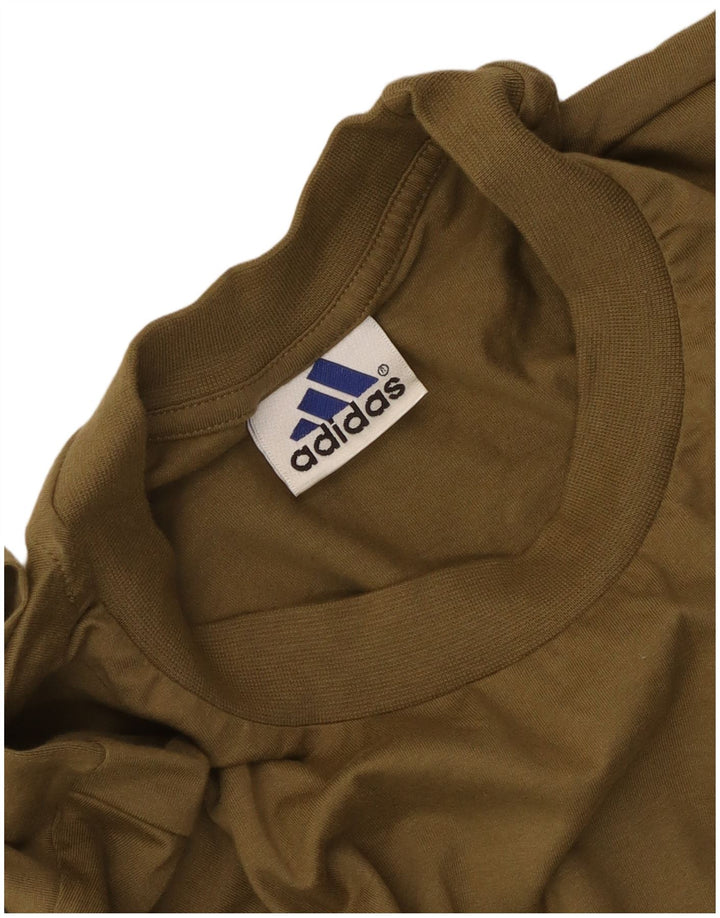 Maglietta grafica da uomo Adidas Top grande color kaki