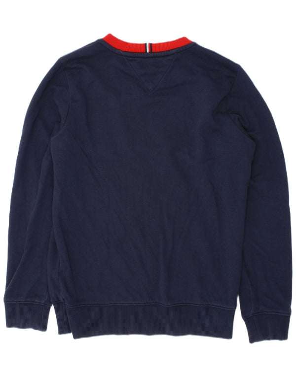Tommy Hilfiger Ragazzi Felpa Maglione 9-10 anni Blu Navy Colourblock