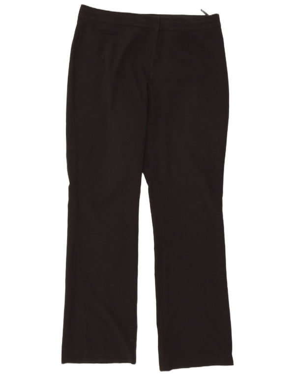 Pantaloni casual dritti da donna Marks & Spencer UK 12 medi W32 L30 neri