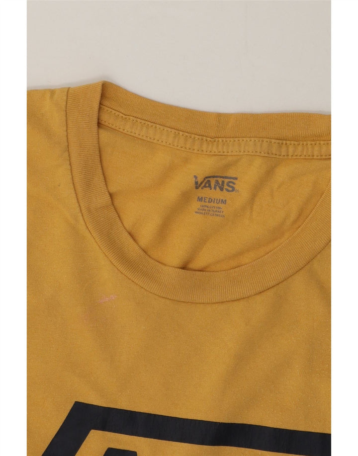 T-shirt grafica da uomo Vans Top in cotone giallo medio