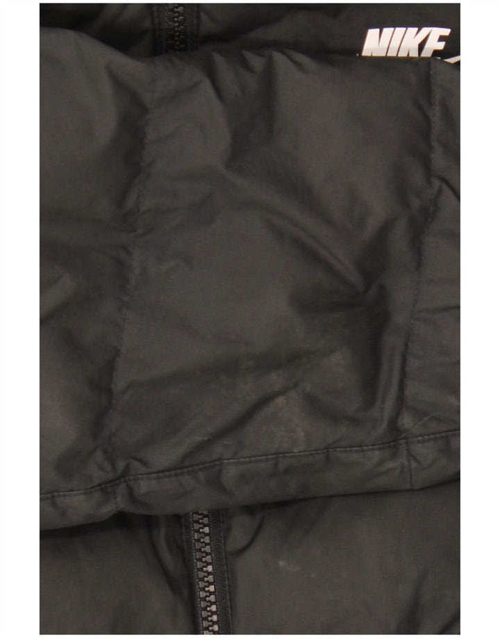 Giacca imbottita con cappuccio NIKE da ragazzo 12-13 anni Large nera in poliestere