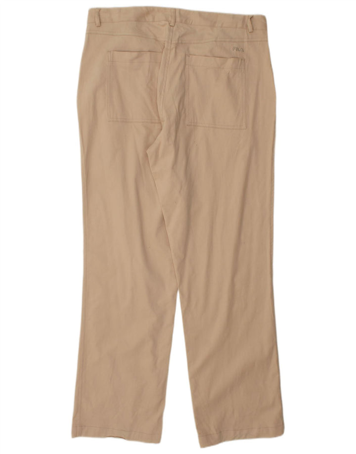 Pantaloni chino dritti da uomo FILA W38 L32 in cotone beige