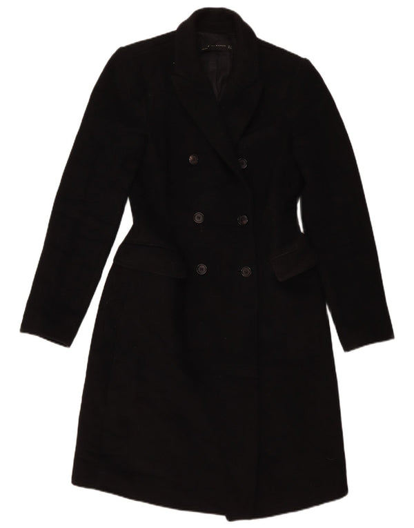 Cappotto doppiopetto da donna Zara UK 10 piccolo poliestere nero