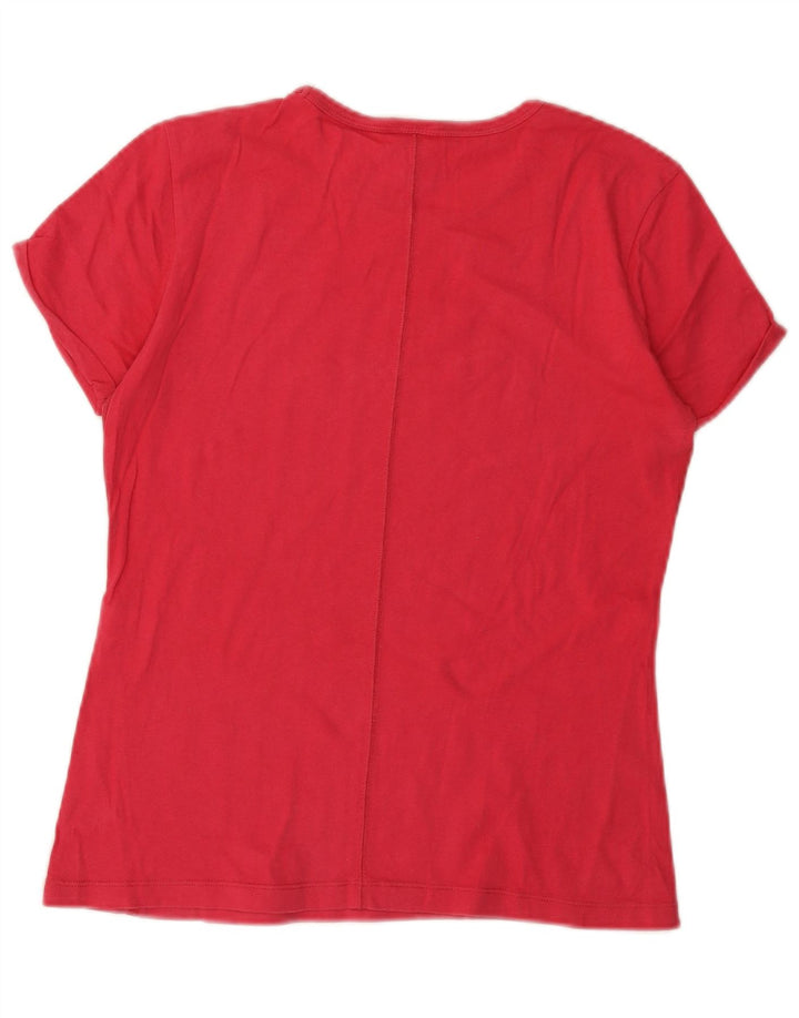 CHAMPION T-shirt grafica da donna Heritage Classics Top UK 14 Large Rosa