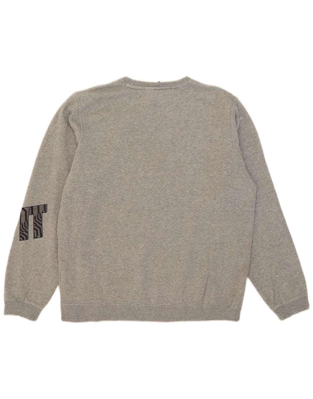 Felpa con grafica Nike da uomo, maglione grande, cotone chiazzato grigio