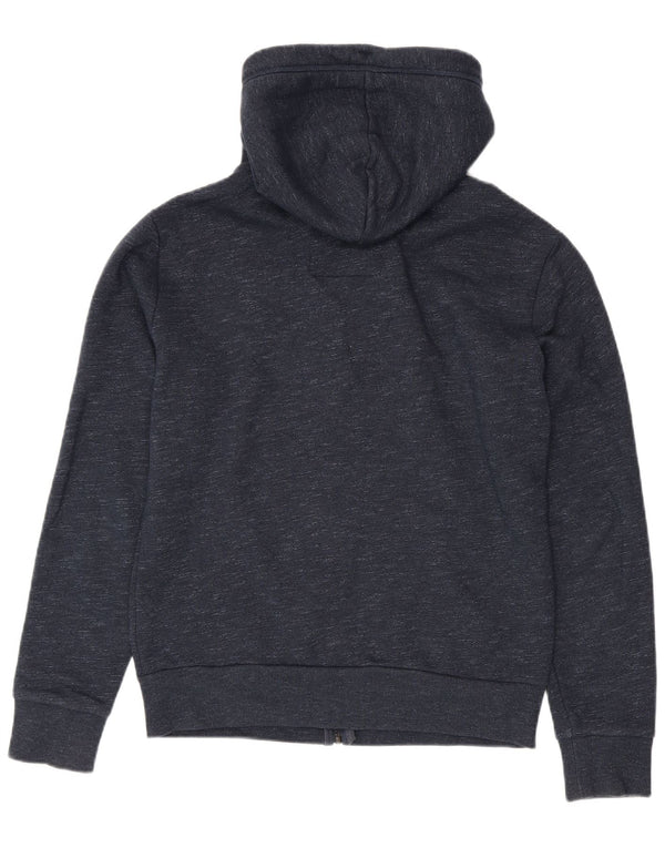 Maglione con cappuccio e zip da uomo Superdry in cotone screziato blu navy medio