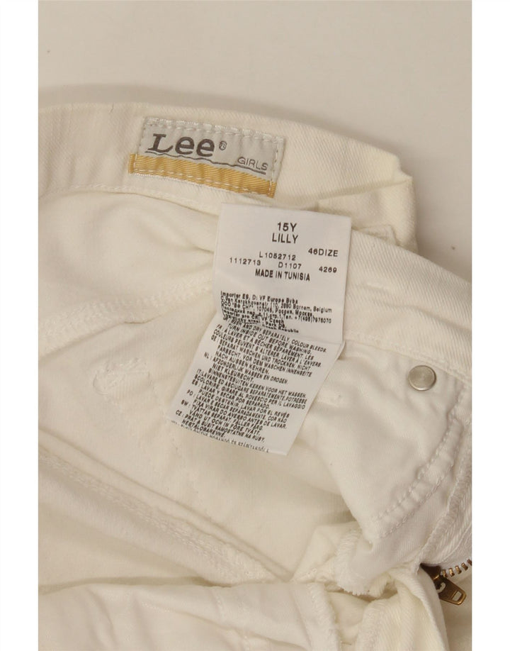 Jeans LEE Lilly Straight per ragazze 14-15 anni W28 L26 Cotone bianco