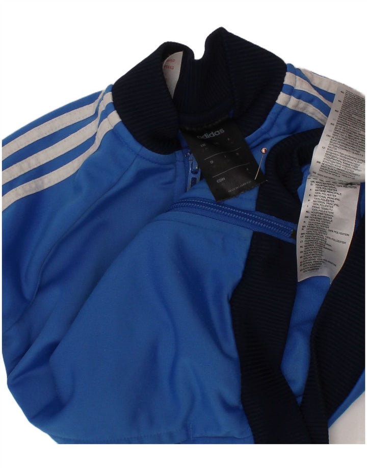 Giacca top della tuta da ragazzo ADIDAS 2-3 anni in poliestere blu