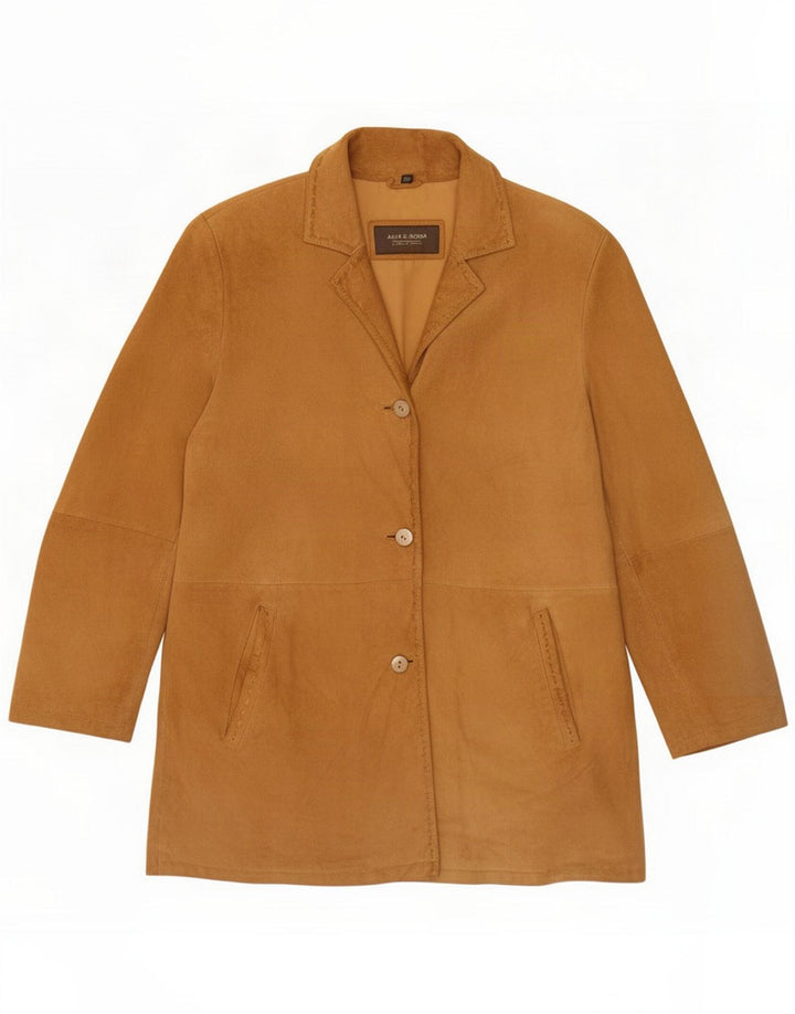 Giacca in pelle scamosciata dalla vestibilità rilassata da donna Julia S. Roma EU 38 Pelle beige media