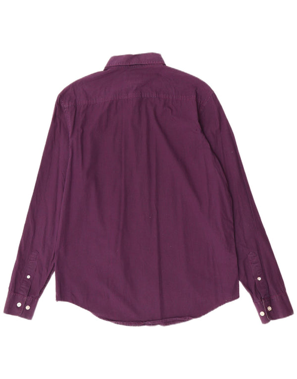 Penguin - Camicia slim fit Heritage da uomo, grande, in cotone a quadretti viola
