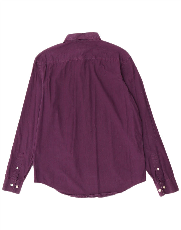 Penguin - Camicia slim fit Heritage da uomo, grande, in cotone a quadretti viola