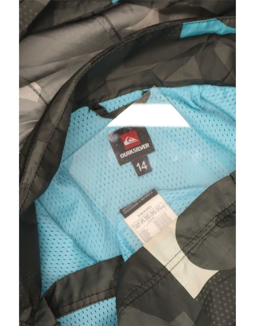 Giacca antipioggia Quiksilver da ragazzo con grafica con cappuccio 13-14 anni in poliestere kaki