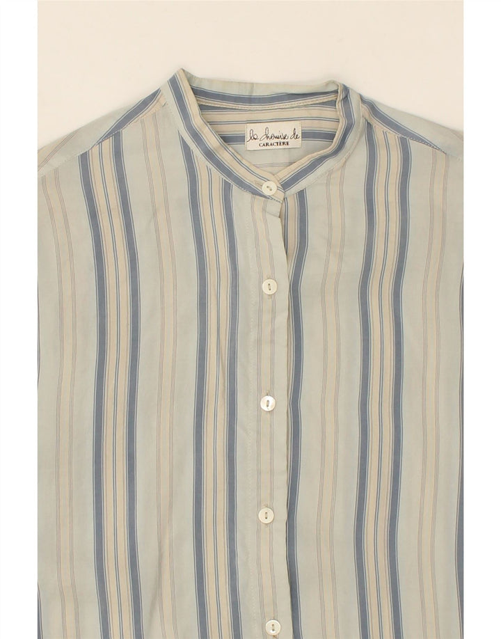 CARACTERE Womens Long Sleeve Shirt Dress UK 18 XL Grey Striped Vintage Caractere and Second-Hand Caractere from Messina Hembry 