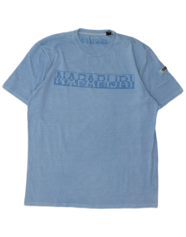Maglietta grafica geografica da uomo Napapijri Top 2XL Blu
