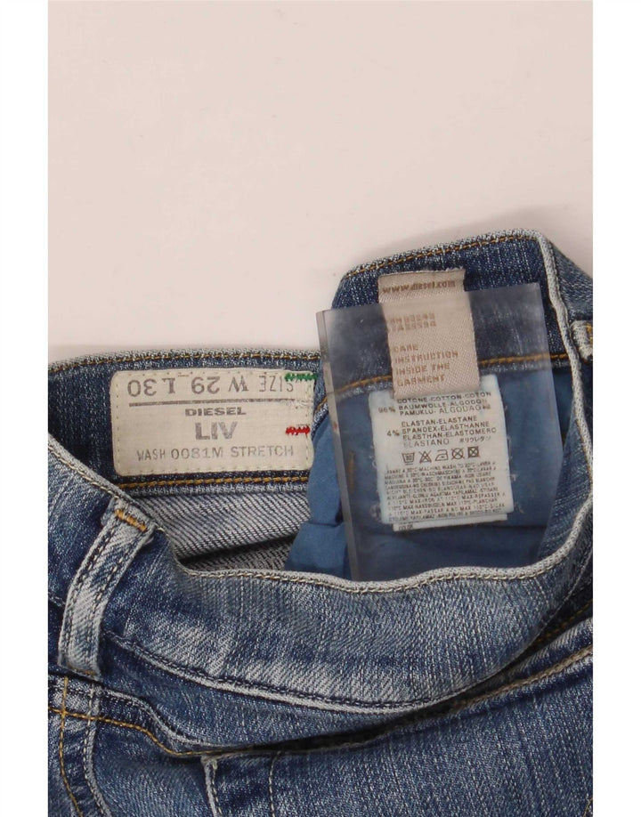 Jeans slim da donna Diesel Liv W29 L30 cotone blu