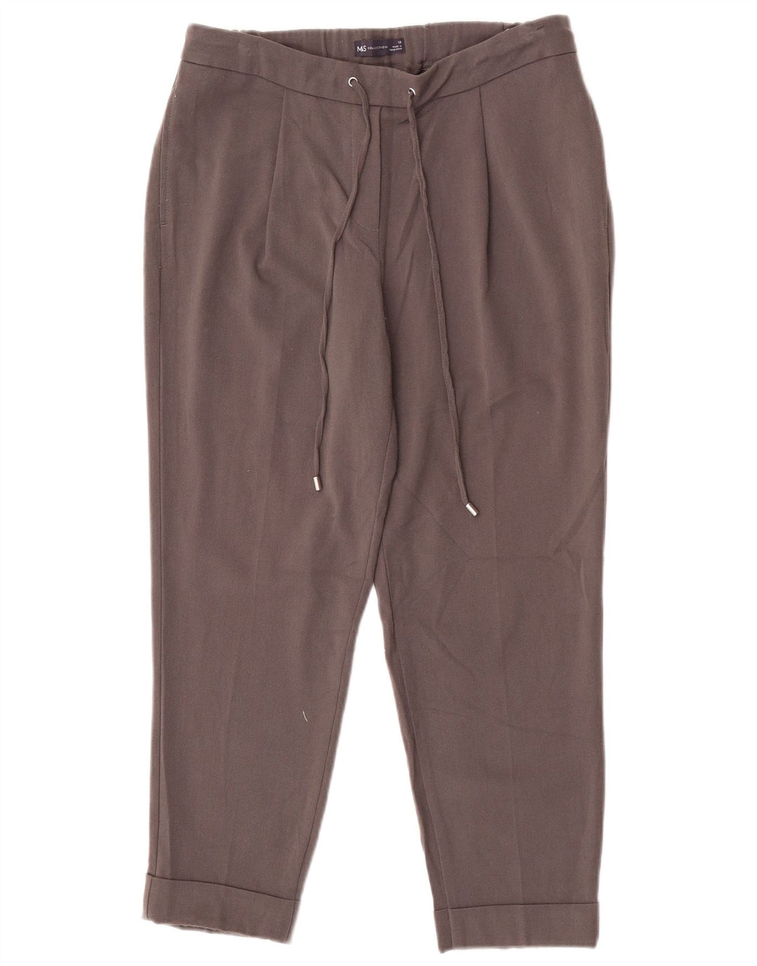 Pantaloni corti da donna Marks & Spencer UK 12 Medium W30 L25 Poliestere grigio