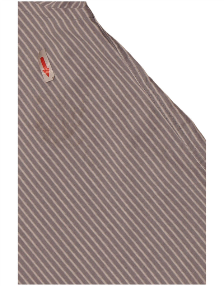 Camicia da uomo Michael Kors taglia 16 1/2 grande cotone a righe grigie