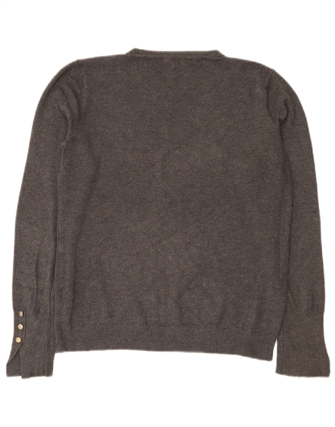 Maglione maglione girocollo da donna Zara UK 14 grande viscosa grigia