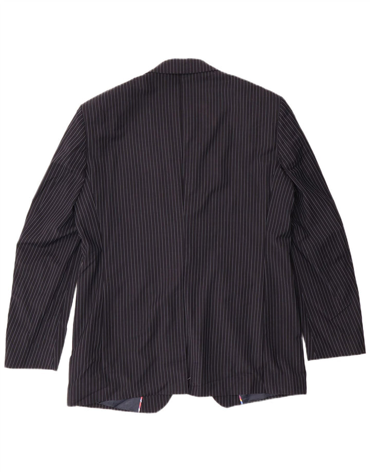 MARKS & SPENCER Mens Blazer Jacket UK 38 Medium Navy Blue Pinstripe