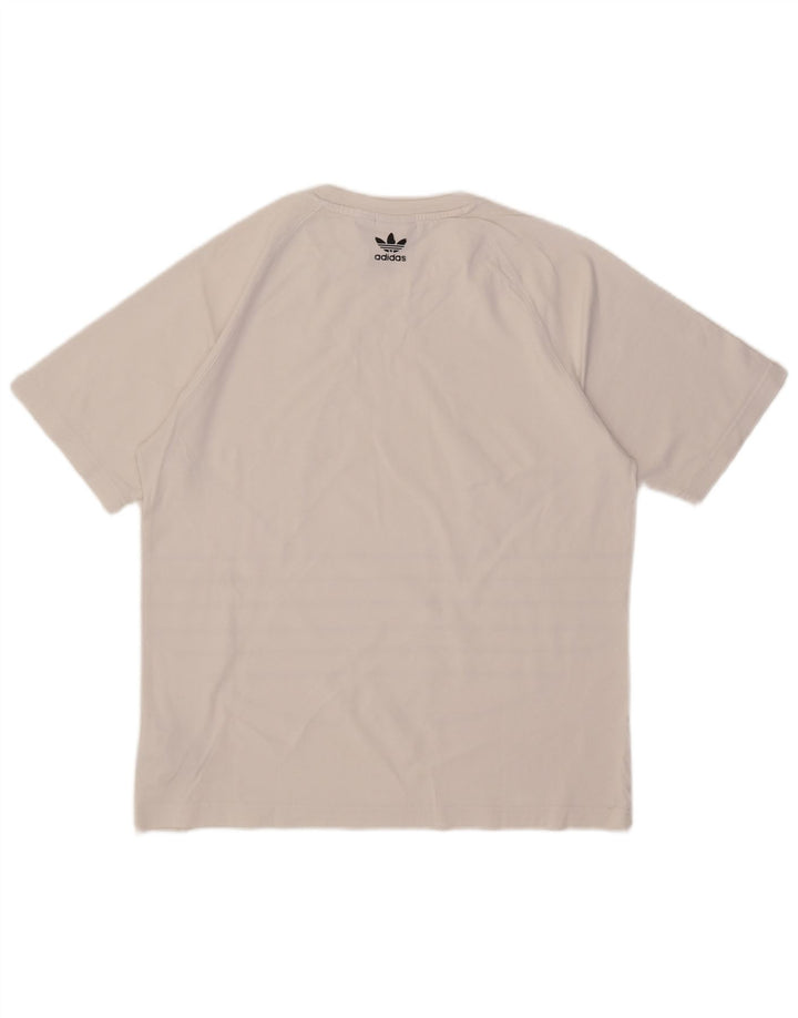T-shirt grafica da uomo Adidas Top piccola in cotone bianco