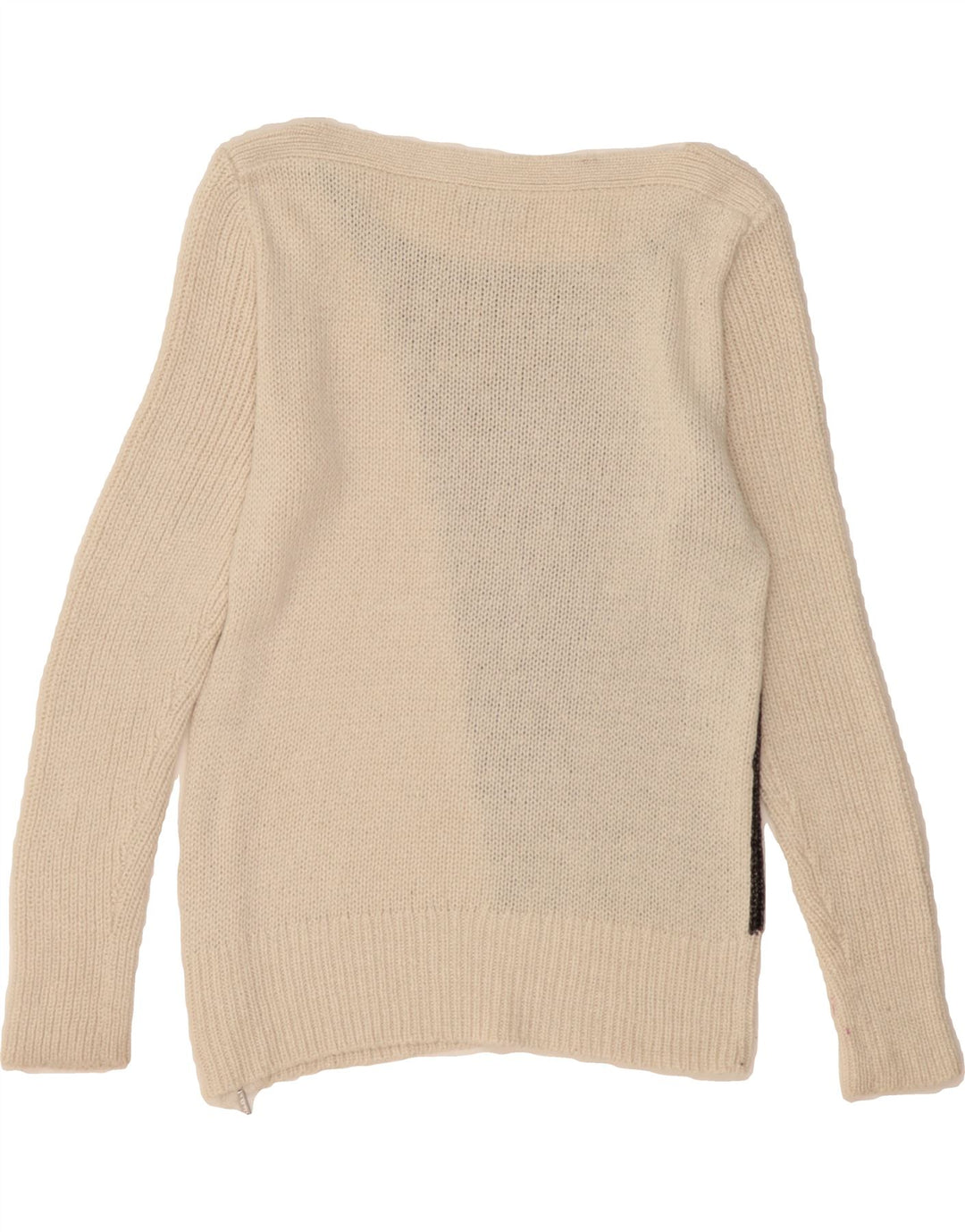 CALVIN KLEIN Womens Boat Neck Jumper Sweater UK 12 Medium Off White Vintage Calvin Klein and Second-Hand Calvin Klein from Messina Hembry 