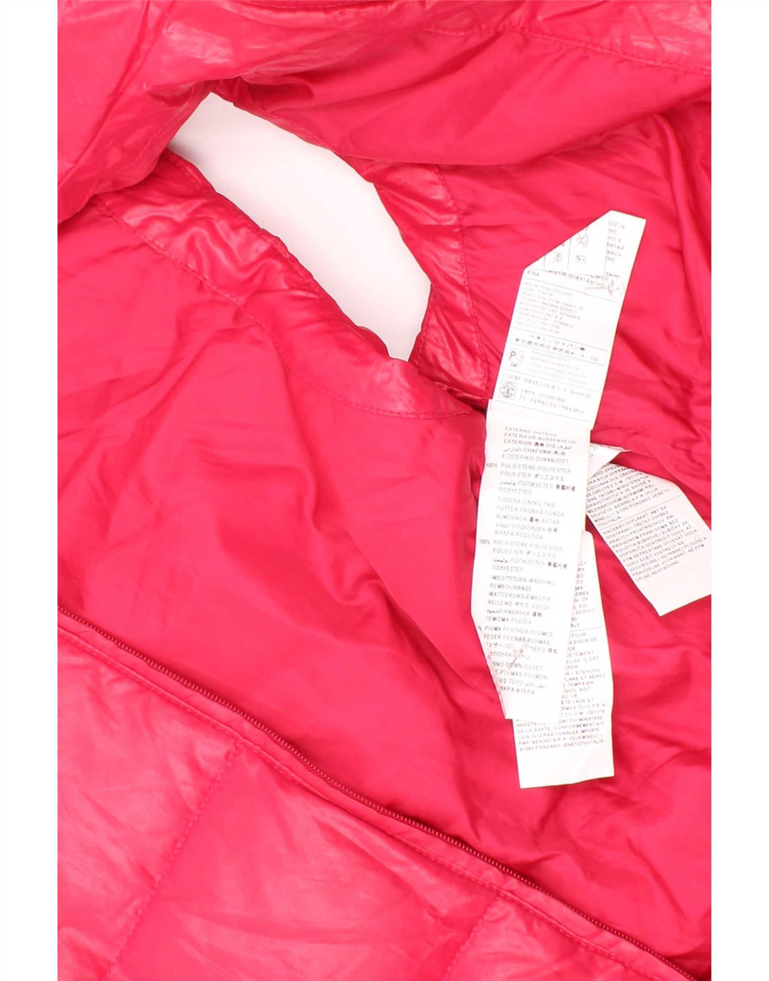 Gilet imbottito per bambina Benetton 8-9 anni Large Rosa in poliestere