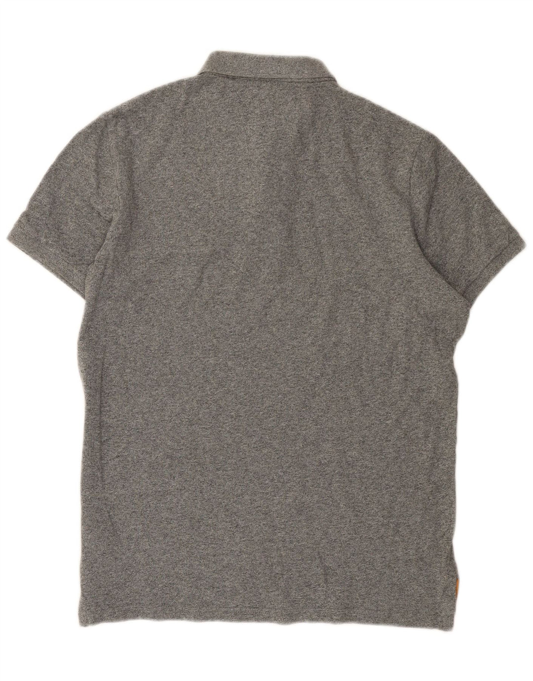 Polo grafica da uomo Superdry grande in cotone chiazzato grigio