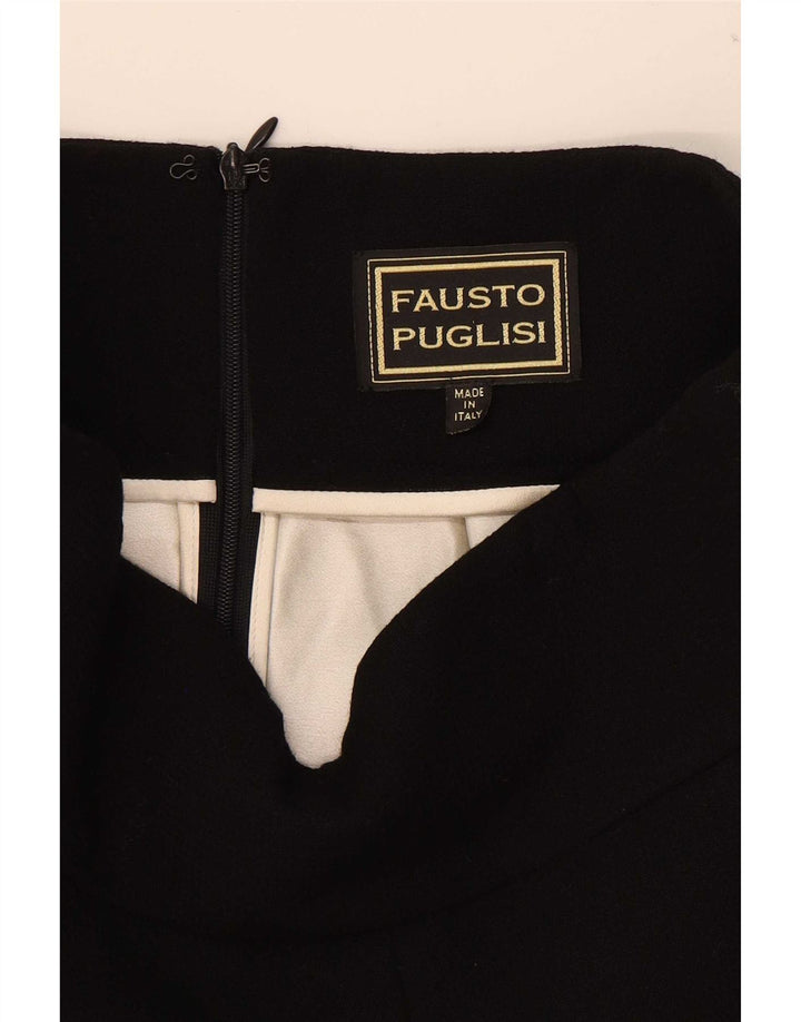 Mini gonna a pieghe da donna Fausto Puglisi W29 media nera