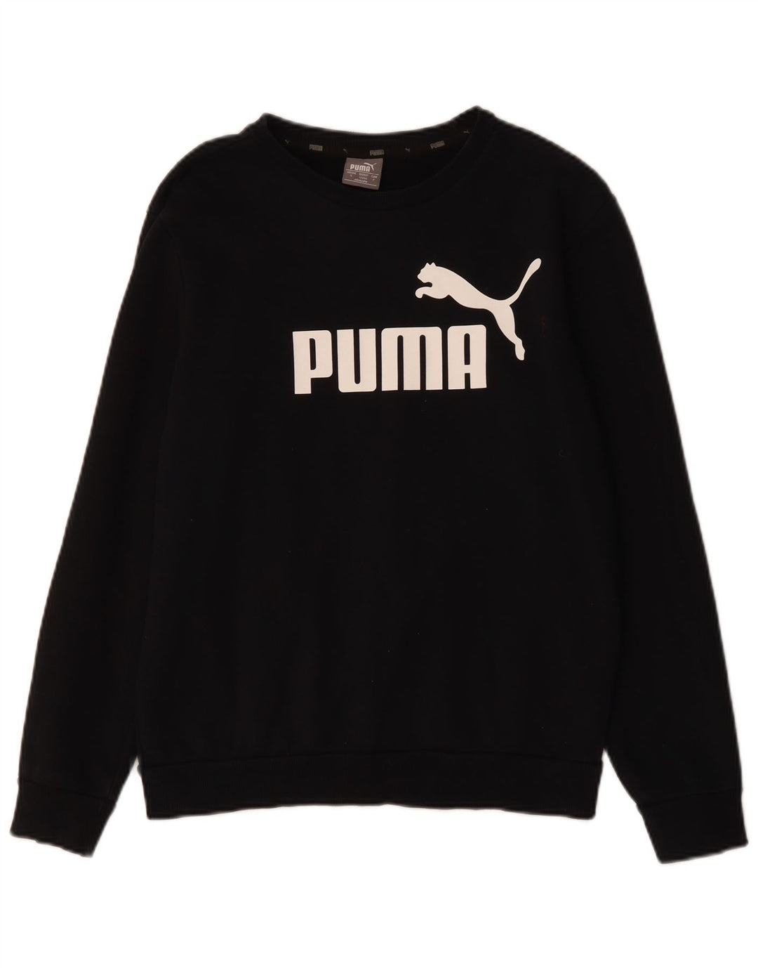 Felpa con grafica PUMA da uomo, piccola, in cotone nero