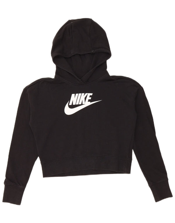 Maglione con cappuccio grafico NIKE per ragazze 13-14 anni XL in cotone nero