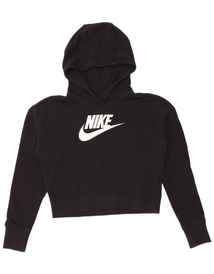 Maglione con cappuccio grafico NIKE per ragazze 13-14 anni XL in cotone nero