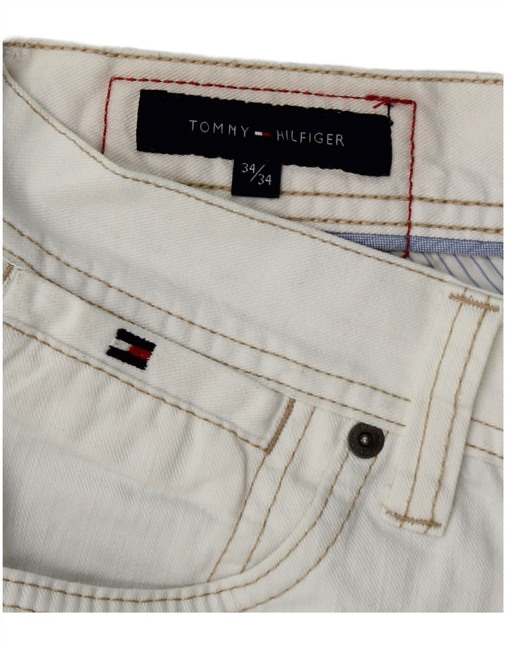 TOMMY HILFIGER Jeans dritti da uomo W34 L29 cotone blu