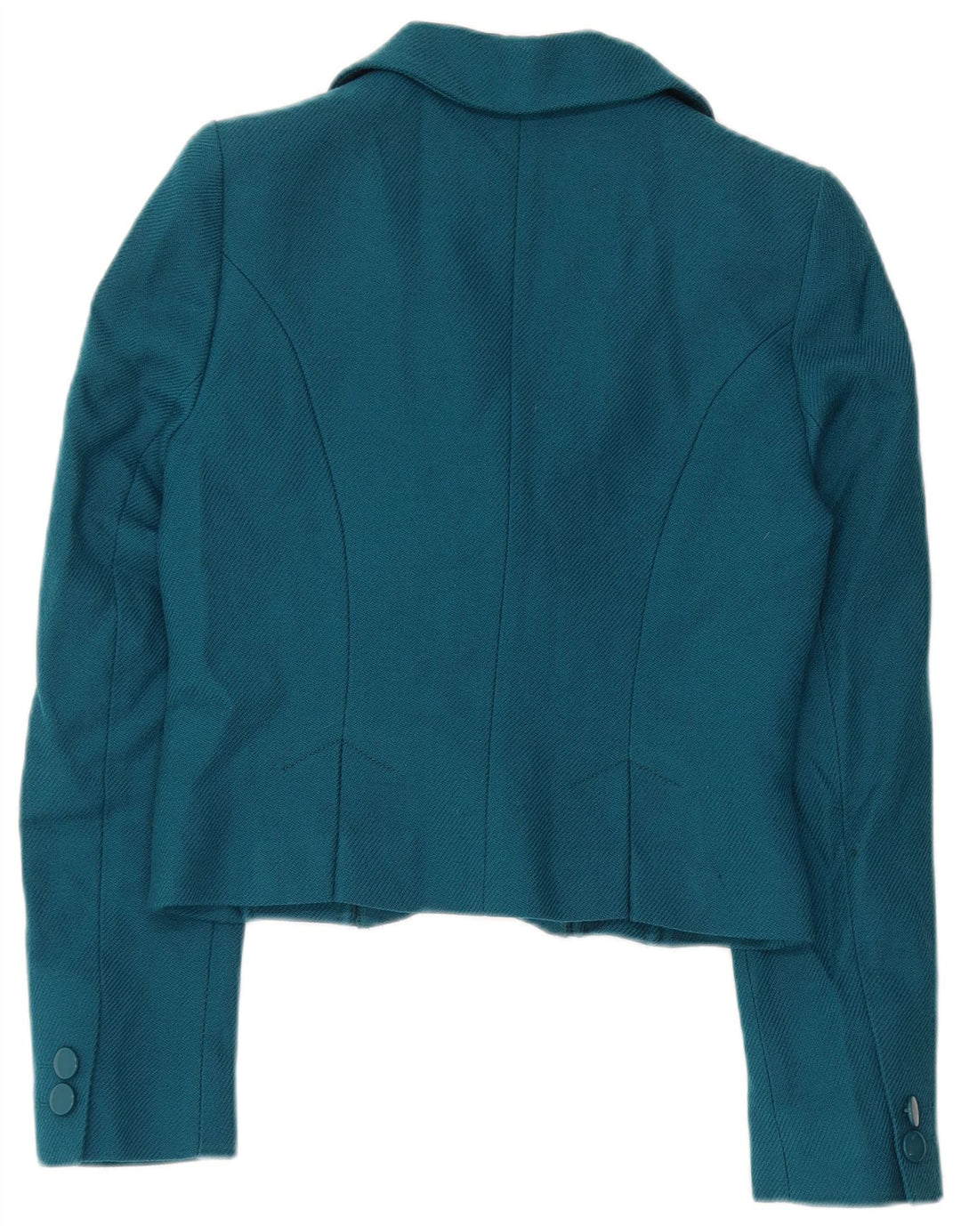 Giacca blazer a 2 bottoni corta da donna Hobbs UK 10 piccola lana blu