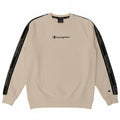 Felpa grafica da uomo Champion, maglione piccolo, cotone color block bianco