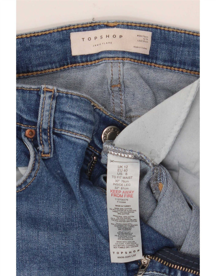 Jeans svasati Jamie da donna Topshop W30 L32 cotone blu