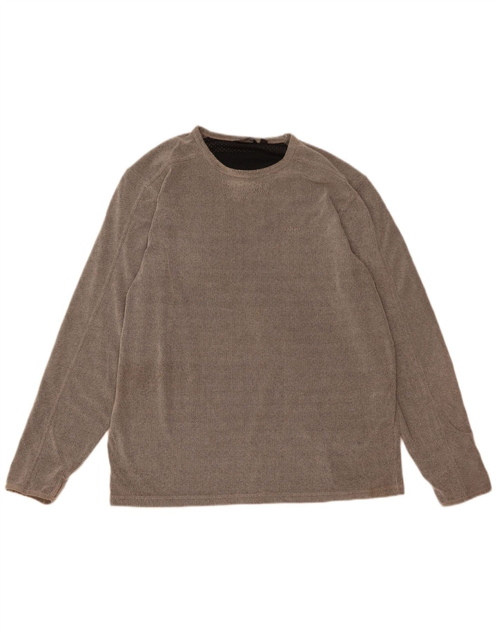 ROHAN Maglia da uomo a maniche lunghe grande in poliestere grigio