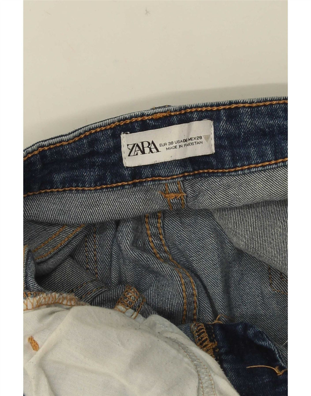 Jeans corti da donna Zara EU 38 piccoli W28 L25 blu